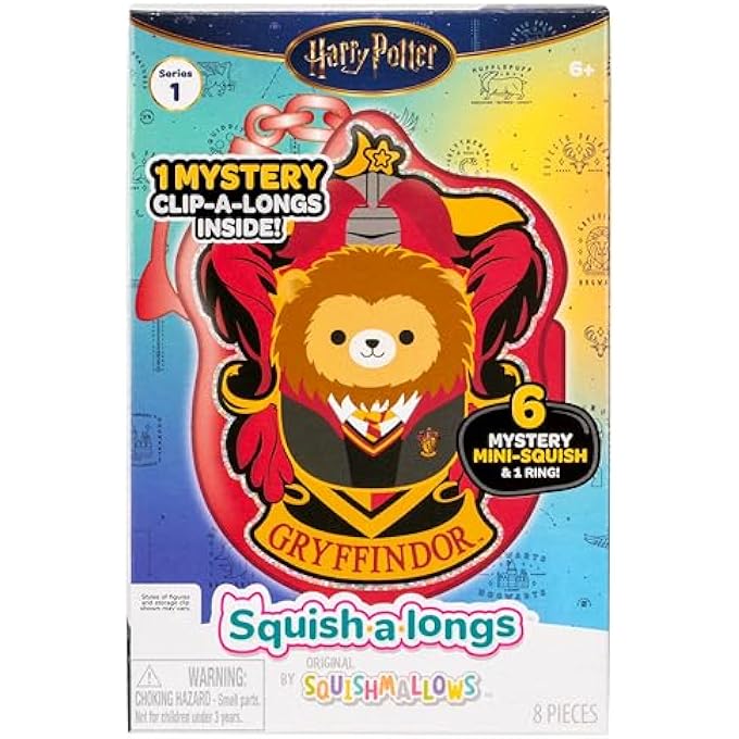 Squish-a-longs Harry Potter Clip-a-Longs Mini-Squish Gryffindor Multipack - Image 2
