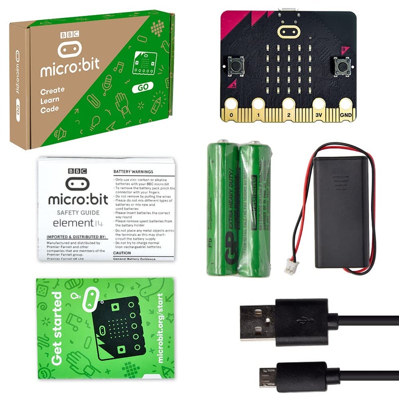Keyestudio مجموعة البداية KEYESTUDIO BBC Micro:Bit Go (تتضمن Microbit V2) ، البرمجة ، التعلم التعليمي STEM ، مجموعة DIY - Image 1