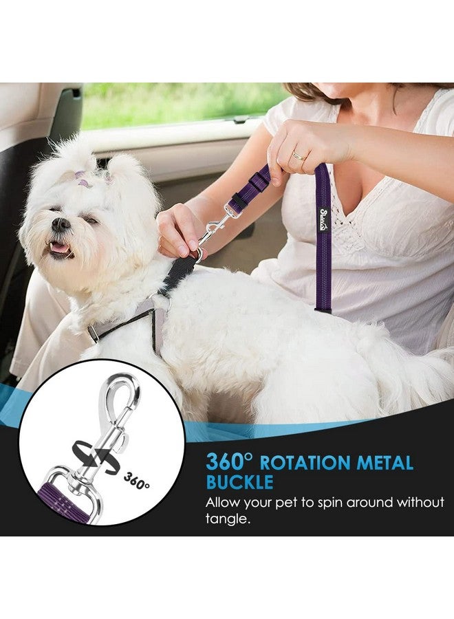 Lukovee Dog Safety Vest Harness with Seatbelt, Seat Belt Adjustable Pet Harnesses Double Breathable Mesh Fabric with Car Vehicle Connector Strap for Dog (Medium, Purple) - Image 4