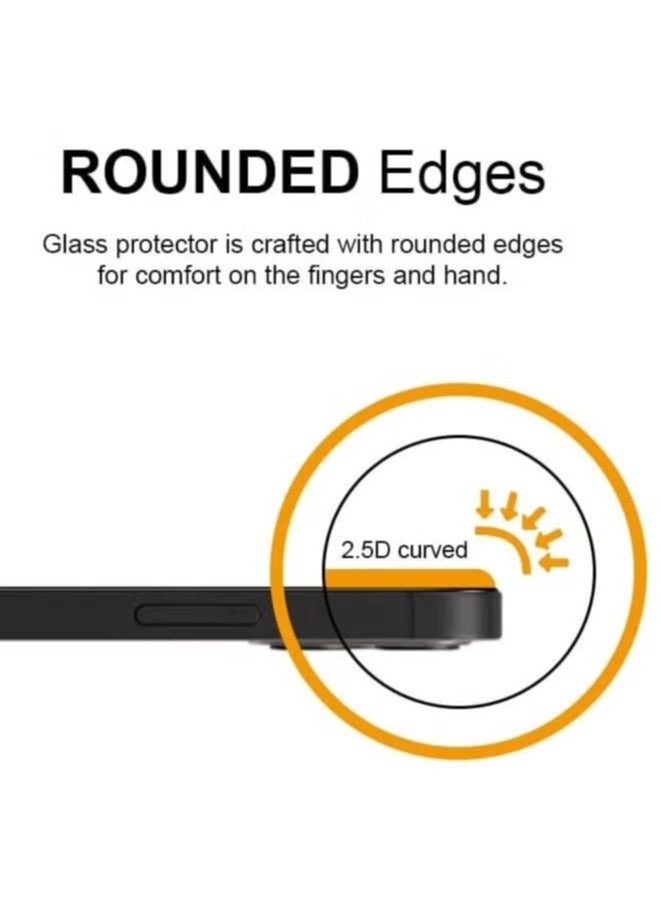 Raxoom Ultra Clear Tempered Glass Screen Protector for iPhone 12/12 Pro (6.1") | 9H Hardness, Anti-Scratch, HD Transparency, Case-Compatible, Easy Bubble-Free Installation | Black/Clear - Image 3