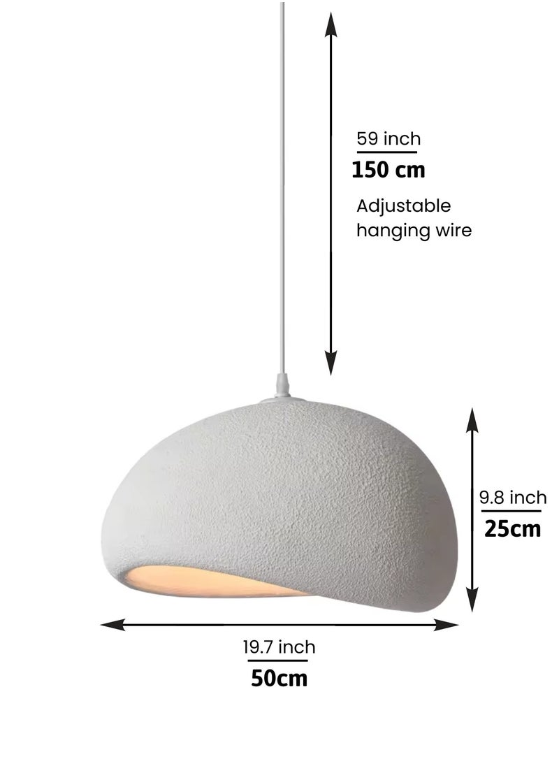 Generic - 50CM Ceiling Light Chandelier Japanese Wabi Sabi Design Rounded Mushroom Style Minimalist withE27 LED BULB INCLUDED - Image 1