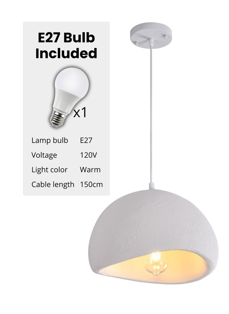 Generic - 50CM Ceiling Light Chandelier Japanese Wabi Sabi Design Rounded Mushroom Style Minimalist withE27 LED BULB INCLUDED - Image 1