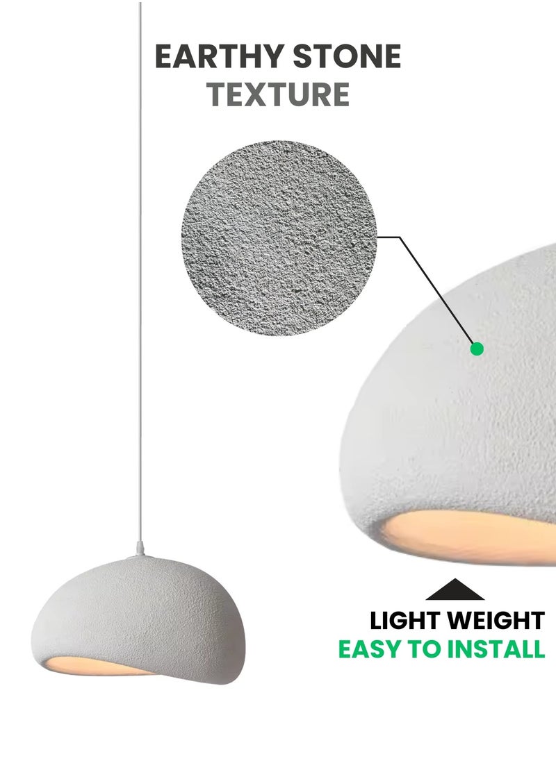 Generic - 50CM Ceiling Light Chandelier Japanese Wabi Sabi Design Rounded Mushroom Style Minimalist withE27 LED BULB INCLUDED - Image 1