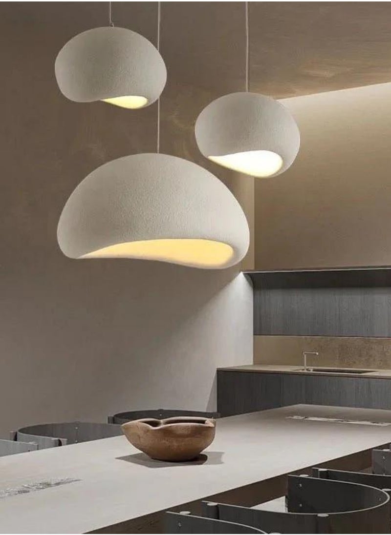 Generic - 50CM Ceiling Light Chandelier Japanese Wabi Sabi Design Rounded Mushroom Style Minimalist withE27 LED BULB INCLUDED - Image 1