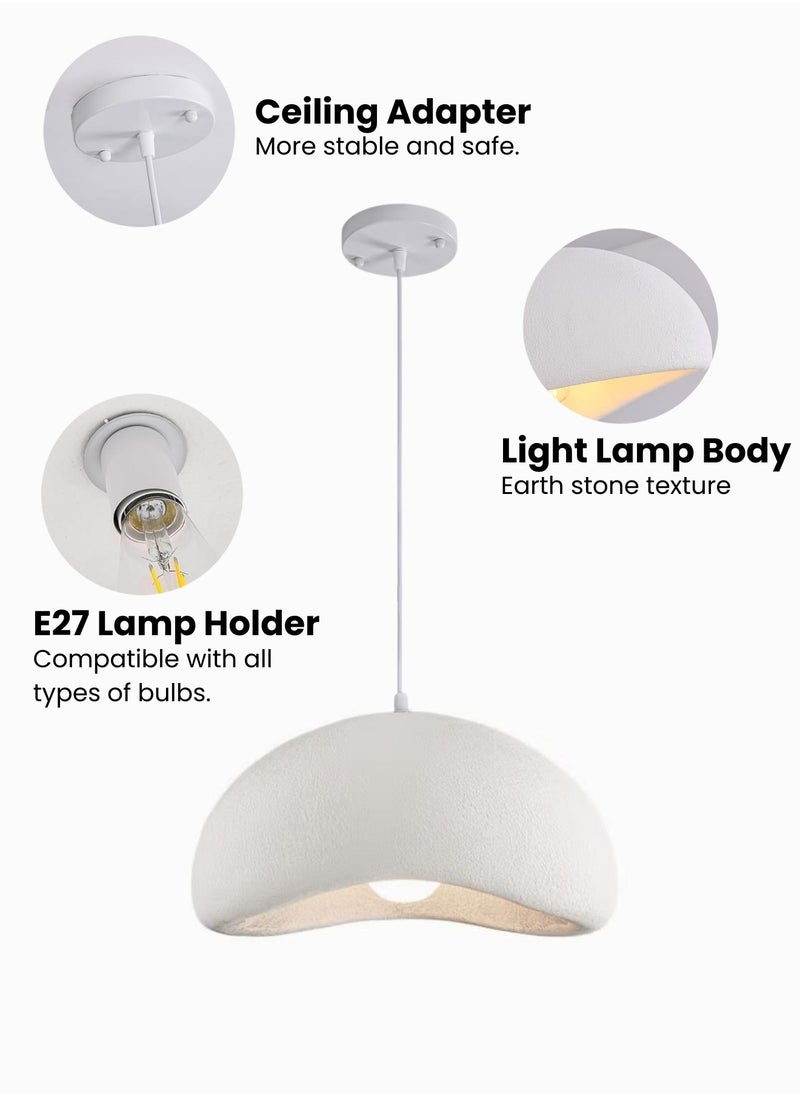Generic - 50CM Ceiling Light Chandelier Japanese Wabi Sabi Design Rounded Mushroom Style Minimalist withE27 LED BULB INCLUDED - Image 1