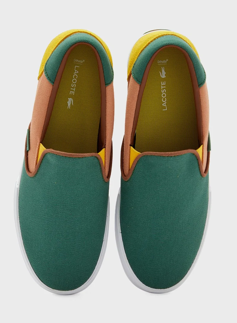 LACOSTE Color Block Slip On Shoes