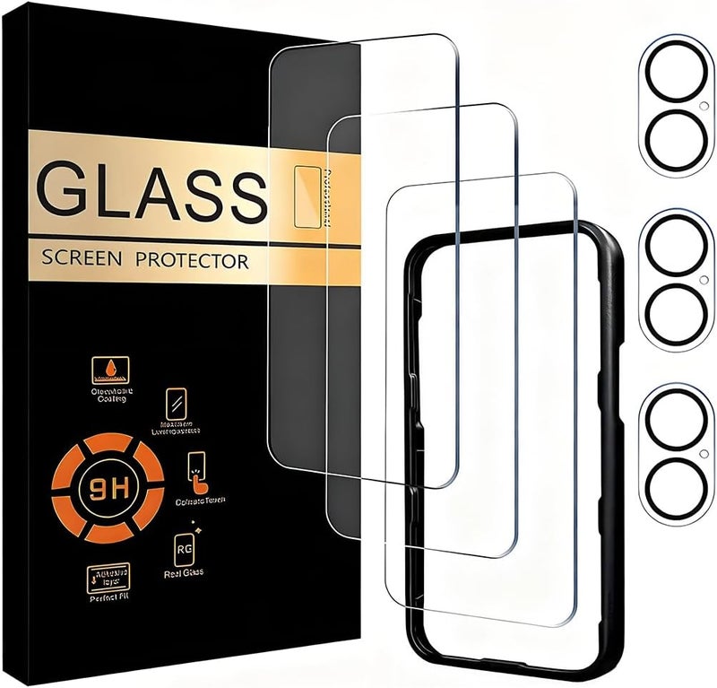 ELEPHANTBOAT ZORBES® Compatible with iPhone 17, Screen Protectors & Lens Protector Covers, HD Anti-scratch Tempered Glass Screen Display Protectors, Snap-on Lens Covers, Bubble Free Installation - Image 1