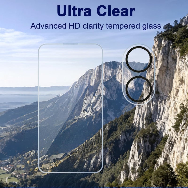 ELEPHANTBOAT ZORBES® Compatible with iPhone 17, Screen Protectors & Lens Protector Covers, HD Anti-scratch Tempered Glass Screen Display Protectors, Snap-on Lens Covers, Bubble Free Installation - Image 3