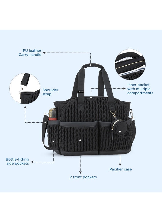 Little Story حقيبة ليتل ستوري نوفا مع حافظة اللهاية - أسود - Image 5