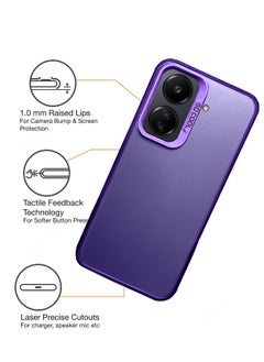 Wtech Silicone With Translucent Back Raised Lips Camera Protection Case Cover For Xiaomi Redmi 13C 4G 2023 / Xiaomi Poco C65 4G 2023 Purple  - Image 4