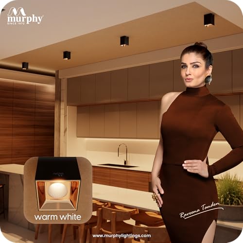 Murphy® LED 10 Watt Warm White Square Surface Cylindrical Shape Indoor Ceiling Mounted Spot Light COB Down Light with Aluminium Body - Rose Gold Pack of 2 (with 2 Years Warranty) - Image 5