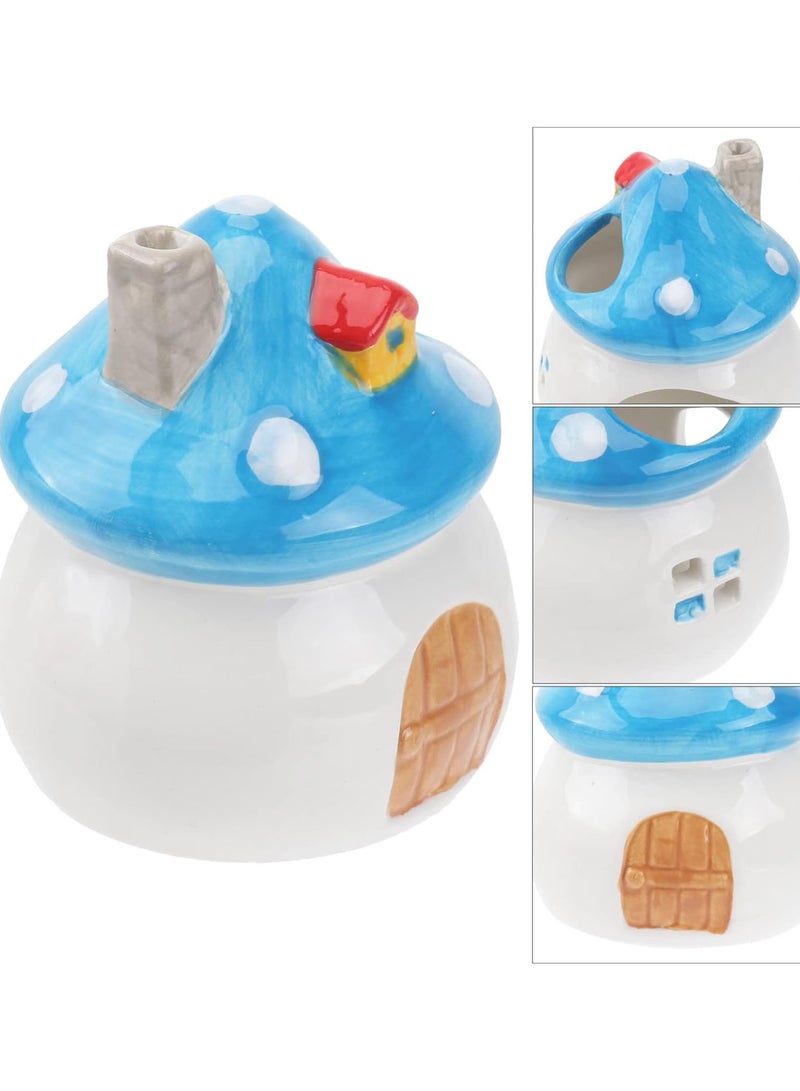 GGOOT Hamster Hideout Ceramic Mushroom Shape Hamster House Chinchilla Mini Hut Small Animal Hideout Caves Cage for Syrian Rats Chinchillas Gerbils - Image 2