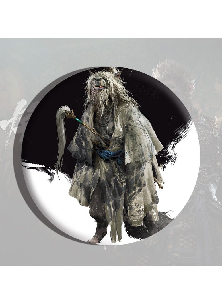 general Black Myth Wukong Game Peripheral Badge, Monkey King Monkey King Tinplate Bar Backpack Pendant Badge - Image 3