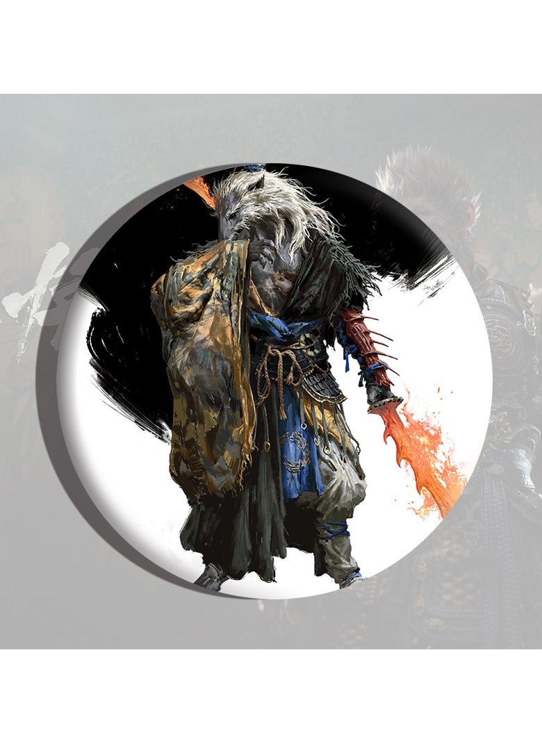 general Black Myth Wukong Game Peripheral Badge, Monkey King Monkey King Tinplate Bar Backpack Pendant Badge - Image 5