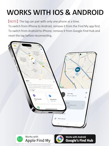 Lmrbelec Tracker Tags for Android & iOS, Key Finder Tracking Device Smart Tracker Tag for Luggage, Wallet, Bike, Bags - Both Works with Apple Find My & Google's Find Hub - 2 Pack - Image 2