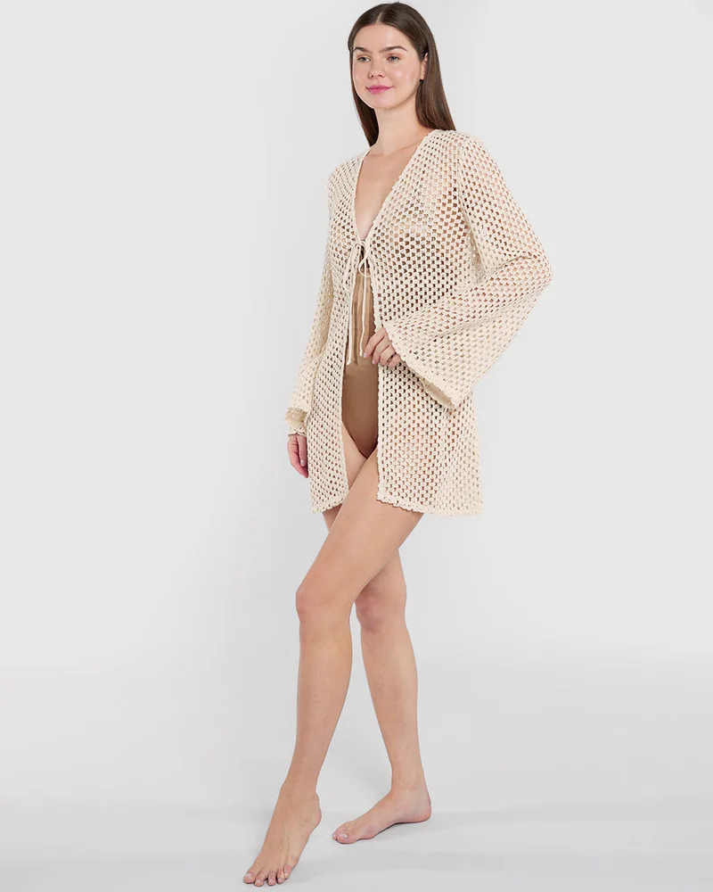 Isla & Evie Isla & Evie Short Crochet Cardigan