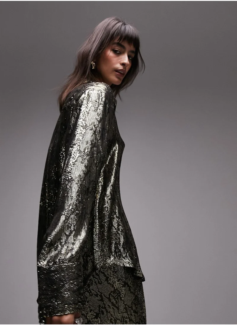 TOPSHOP Button Down Oversized Shirt