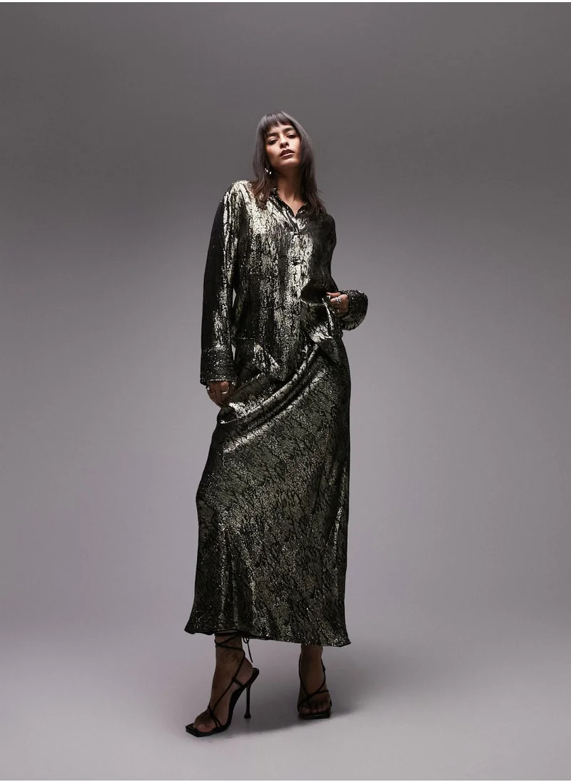 TOPSHOP Button Down Oversized Shirt