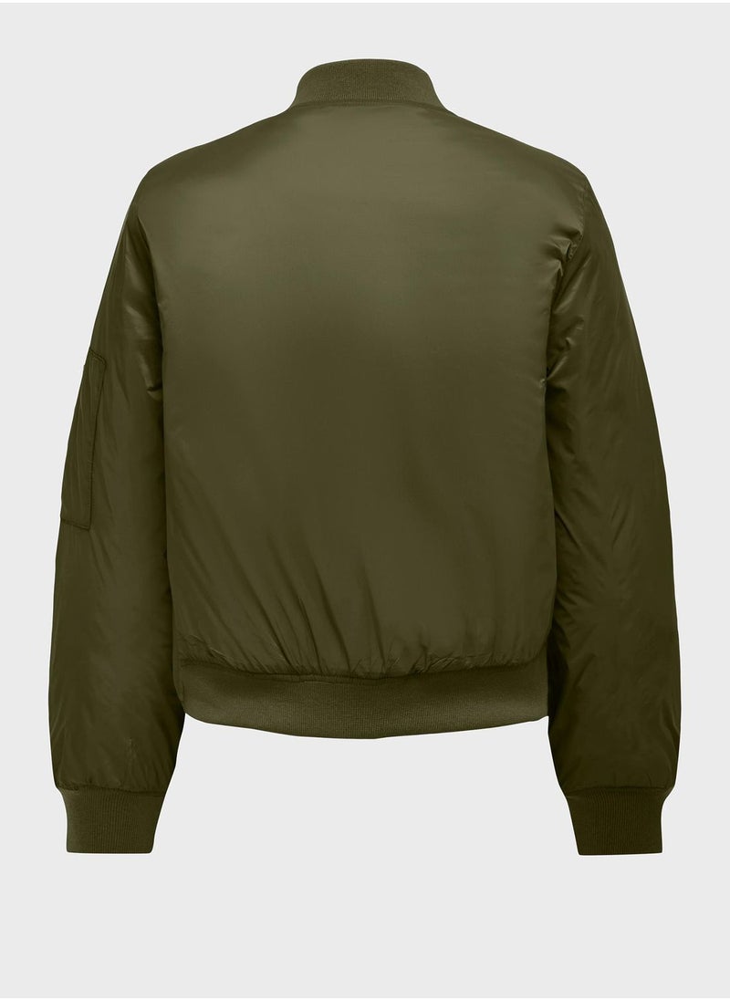 ONLY - Pocket Detail Bomber Jacket - Image 1