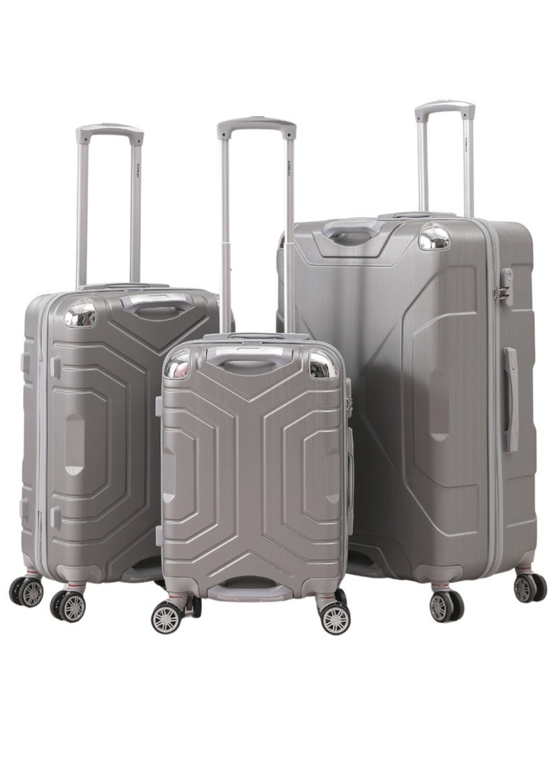 STARLIFE 3 Piece ABS Hard side Trolley Luggage Set Spinner Wheels with Number Lock 20/24/30 Inch - Image 1