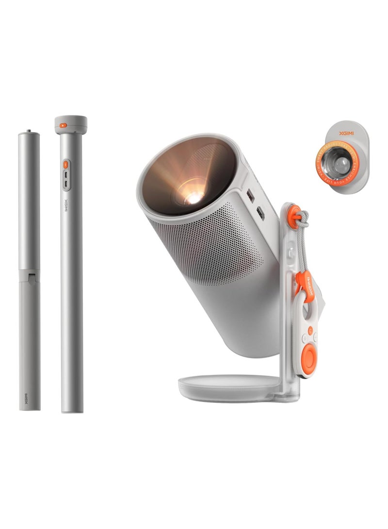 XGIMI MOGO 4 BUNDLE SET | Full HD Portable Projector + PowerBase Stand + 1x Filter, 540 ANSI Lumens, 360° Built-in Stand, 5Hrs Movie Time, 2x 6W Harman/Kardon Speakers, Google TV, for Home/Work/Camping  - Image 1