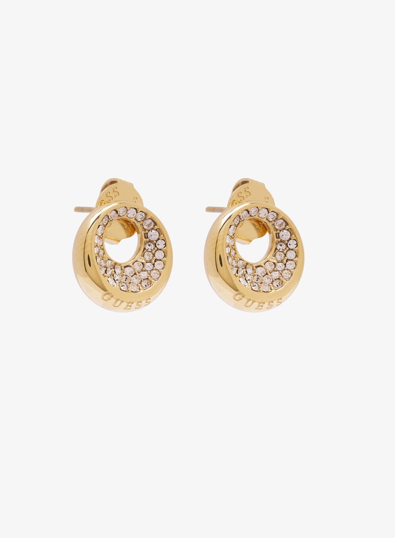 GUESS 12Mm Coin Pave Studs - Image 1