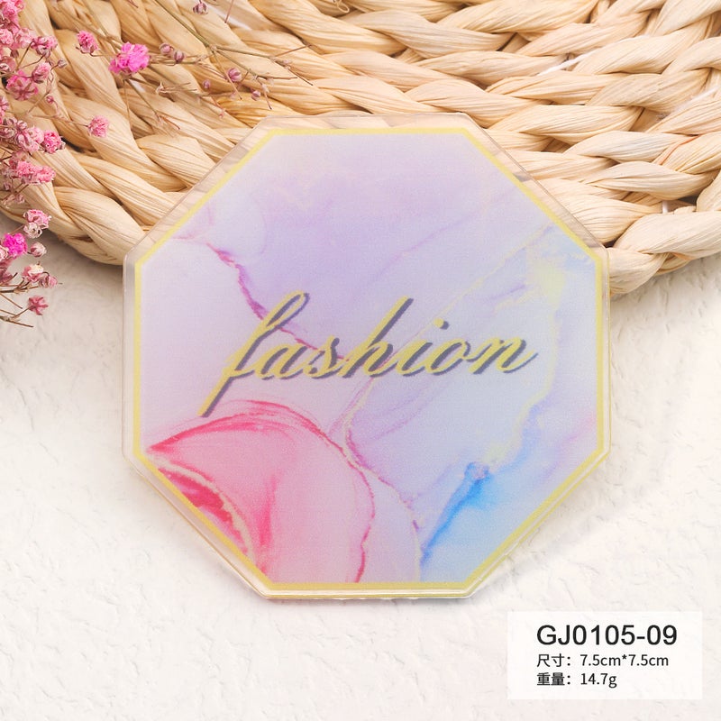 New Nail Art Square Round Palette Crystal Resin Phnom Penh Marble Palette Nail Painting Tool - Image 1