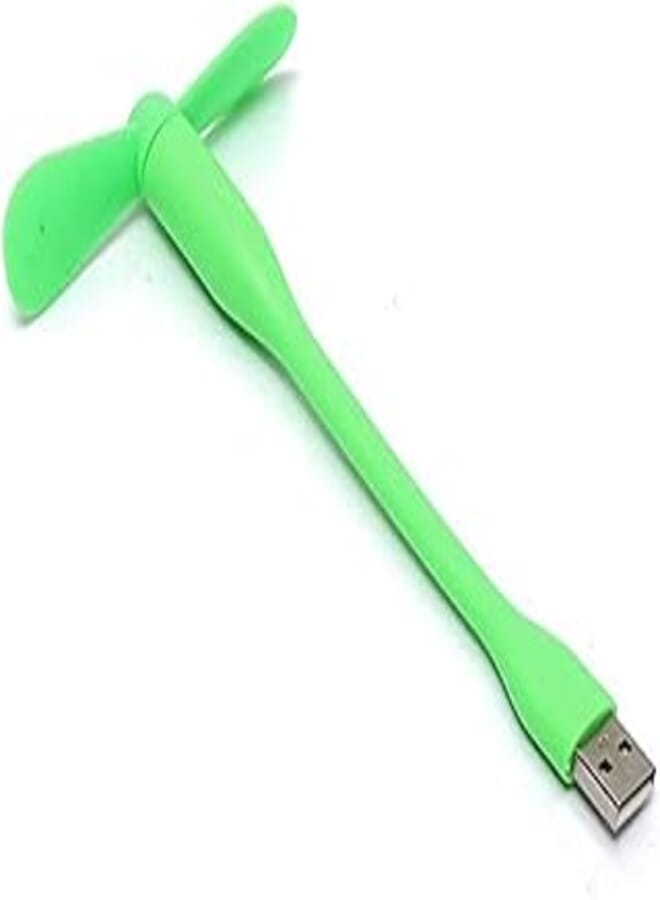 OR Green Portable Mini Notebook Laptop Desktop Super Mute PC USB Cooler Cooling Desk Fan