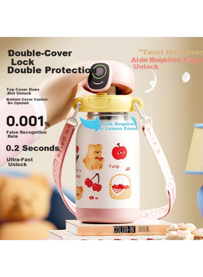 Relea Smart Fingerprint Cup With Bluetooth Unlock And Password, Children's Insulated Cup With 316l Straw, Student Water Bottle, Birthday Gift - Image 2