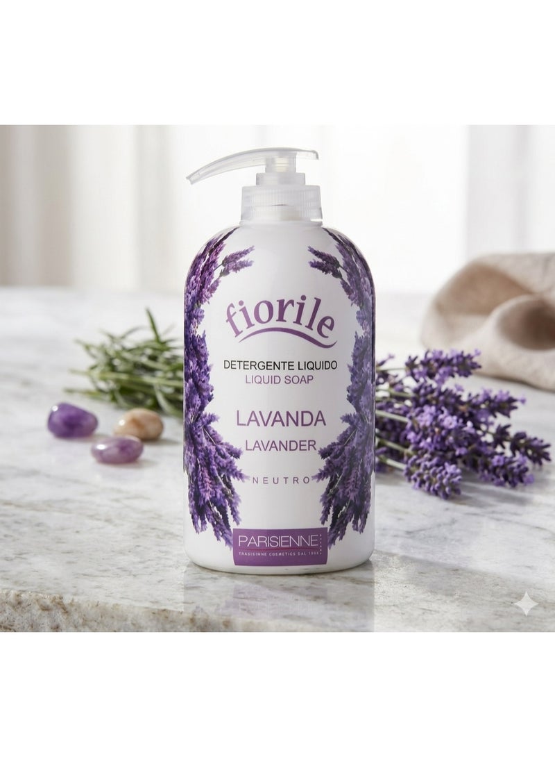 Fiorile Lavender Liquid Soap (Lavanda) Neutral Formula - 500ml - Image 1