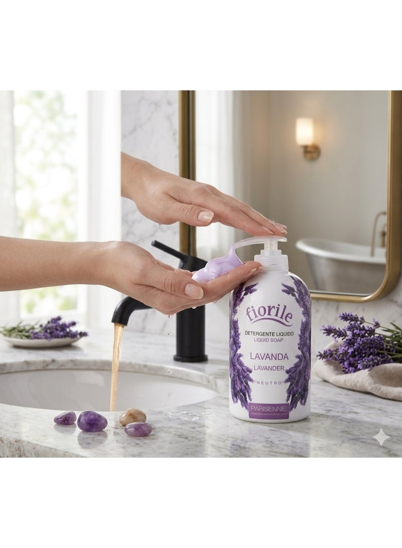 Fiorile Lavender Liquid Soap (Lavanda) Neutral Formula - 500ml - Image 2