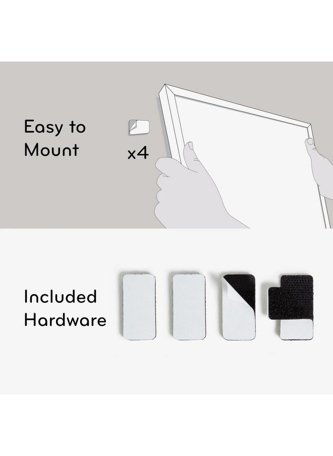 U Brands Modern Bevel Magnetic Dry Erase Calendar Board With Bulletin Strip, 7"X16", White Frame, Includes Magnet, Marker  - Image 5