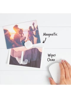 U Brands Modern Bevel Magnetic Dry Erase Calendar Board With Bulletin Strip, 7"X16", White Frame, Includes Magnet, Marker  - Image 4