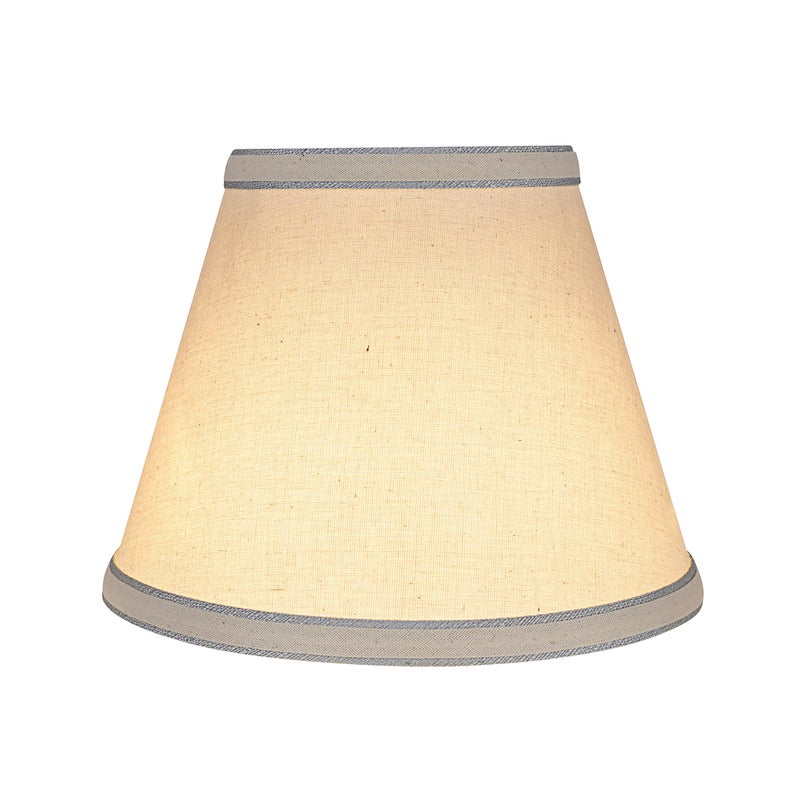 Aspen Creative 58909 Empire Uno Lamp Shade in Cream with Powder Blue, 5" Top x 9" Bottom x 7" Slant Height, Slip UNO 33mm - Image 2