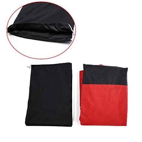 uxcell XXL 190T Motorcycle Cover Black+Red Outdoor UV Waterproof 104inch - Image 2