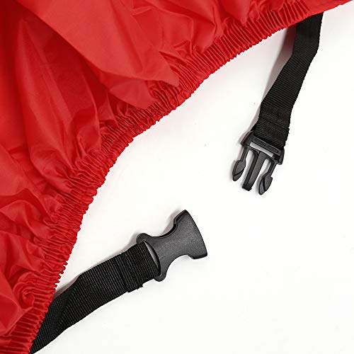 uxcell XXL 190T Motorcycle Cover Black+Red Outdoor UV Waterproof 104inch - Image 5