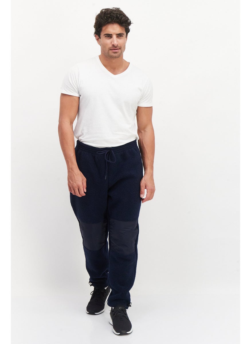 Fourlaps - Men Regular Fit Lead Sherpa Pants, Navy - Image 1