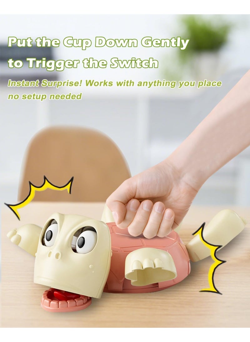 Chabeia Turtle Cup Coaster, Funny Coasters Holder with Liftable Limbs Expressive Face，Turtle Coasters，Unique Gift for Turtle Lovers (Green & Pink) - Image 5