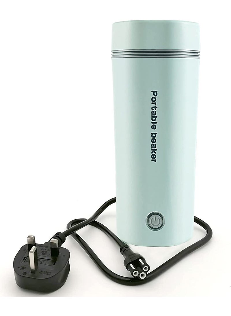 Arabest Portable Electric Kettle Stainless Steel Liner Travel Electric Cup Household Mini Heating Teapot Quick Cooking Single Cup Water Heater 450ml Thermos (Light Green) - Image 1