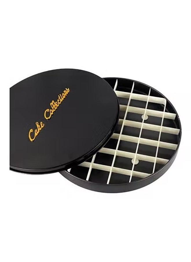 Arabest Dessert Containers, 35cm Non Stick Cake Collection, 100% Food Grade Material, Round Cake Containers with Plastic Dividers (Black)  - Image 2