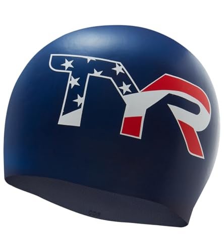 TYR Swim Cap, NAVY - Image 4