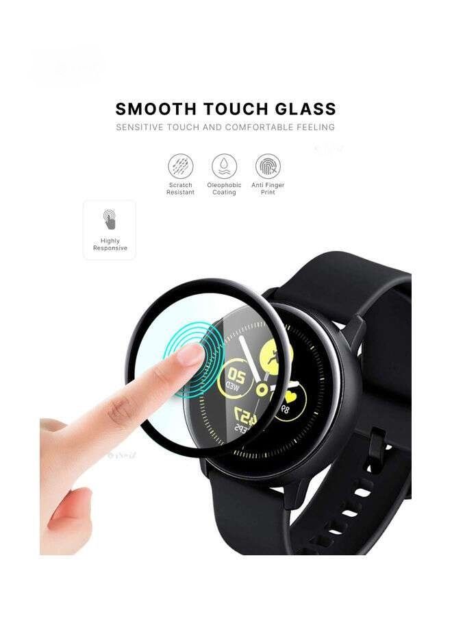 BORTONY Full Screen Protector For Samsung Galaxy Active 2 - 44mm Black/Clear - Image 2