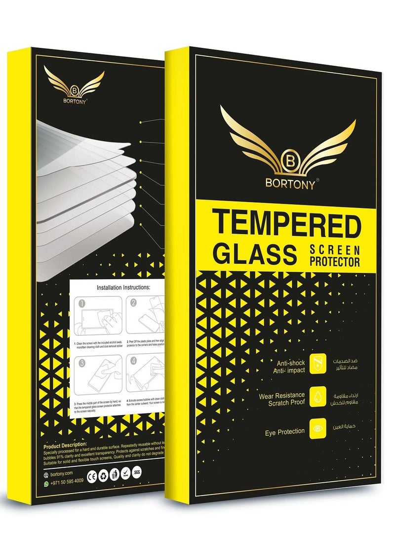 BORTONY Full Screen Protector For Samsung Galaxy Active 2 - 44mm Black/Clear - Image 3
