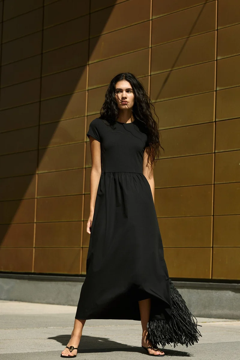 H&M Short-sleeved maxi dress