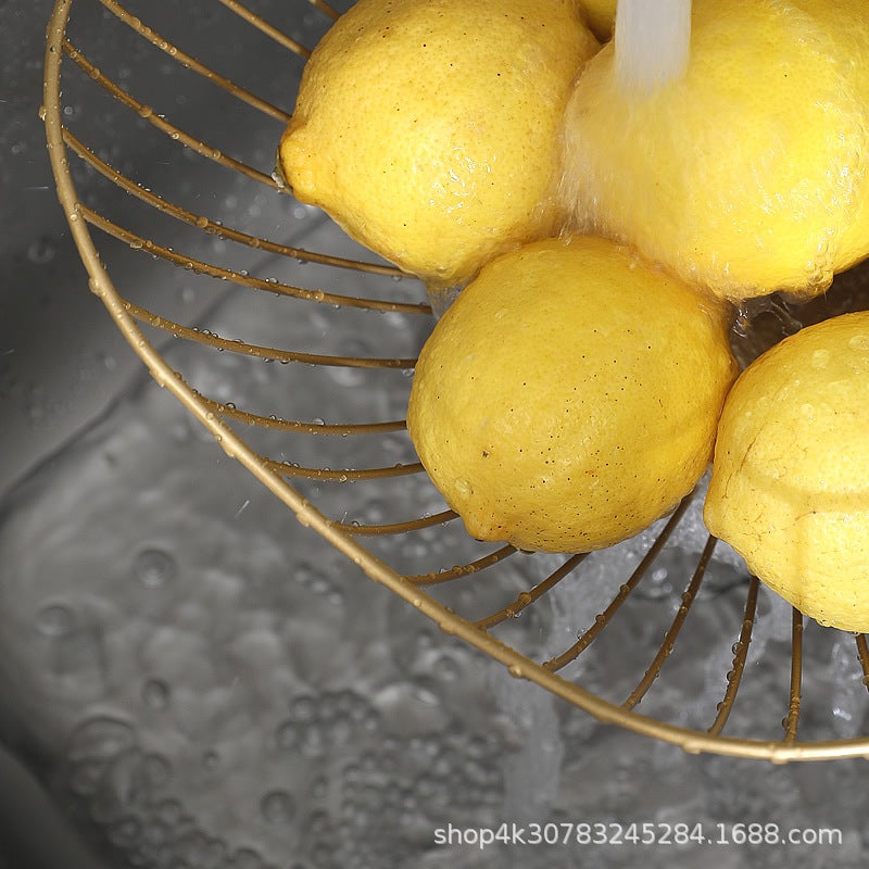 Nordic Style Iron Fruit Plate Household Modern Living Room Coffee Table Fruit Basin Snack Dried Fruit Plate Internet Popular Creative Fruit Basket - Image 4