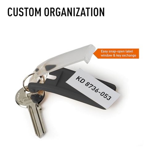 Durable Key Clips - for Clear and Easy Organization of Keys - Perfect for Use with DURABLE Key Safes - Pack of 6 Innovative Key Clips in Black - Image 2