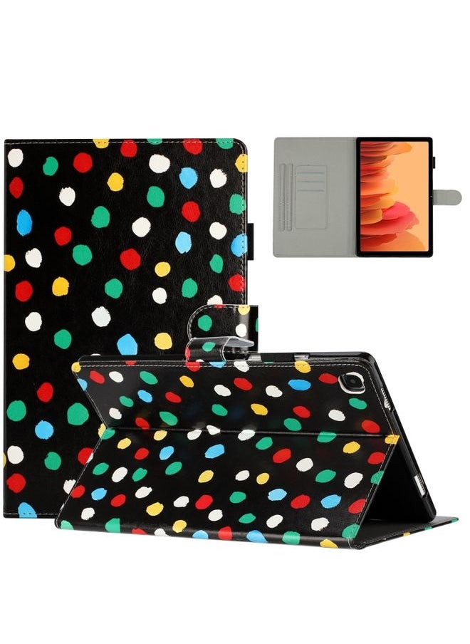 HuHa Case Cover For Samsung Galaxy Tab A7 10.4 2020 T500 Dot Pattern Leather Smart Tablet Case Black Colorful 