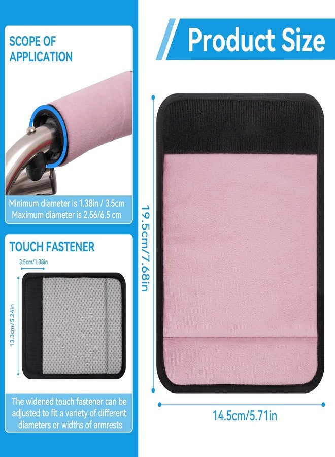 KUAZIDAR Walker Handle Cushions Padded Hand Grip Covers for Rollator & Wheelchair, Non-Slip Comfortable Washable Padding, Moisture Wicking Mobility Accessory, Pink - Image 3