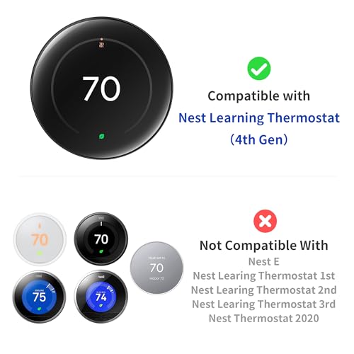 Petrichor Nest Thermostat Wall Plate - Compatible With Google Nest Learning Thermostat (4th Gen) - Trim Kit, Cover Accessory for Easy Installation - Image 2