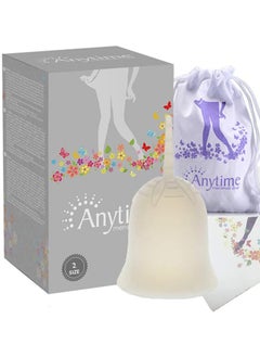Anytime Menstrual Cup - Feminine Hygiene Lady Cup Menstrual Cup Reusable Medical Grade Silicone for Women Menstruation Collector, Menstrual Cup Xs (Clear, Small)